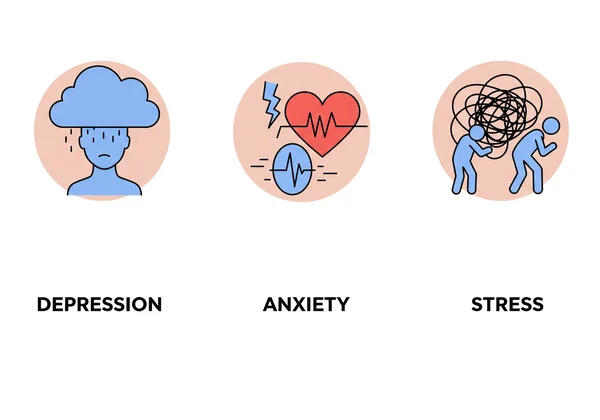 Abstract depiction of depression, anxiety, and stress scales