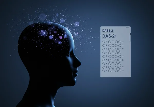 Person reflecting on their emotions, using a self-assessment tool.