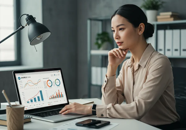 HR professional analyzing aggregate DASS-21 data trends.