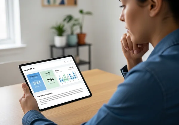 User viewing a personalized DASS-21 AI report