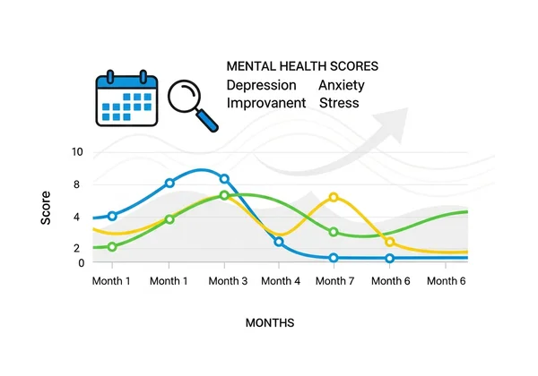 Chart showing mental health progress over time