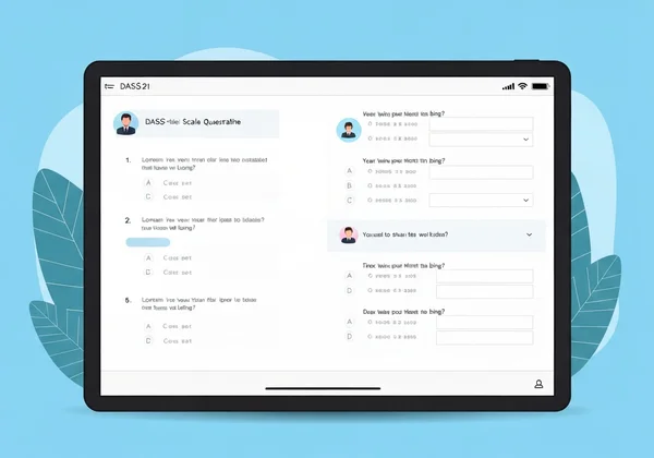 User taking a DASS-21 online self-assessment