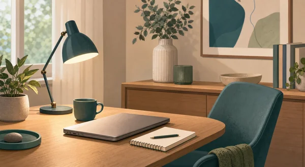Quiet emotional check-in workspace