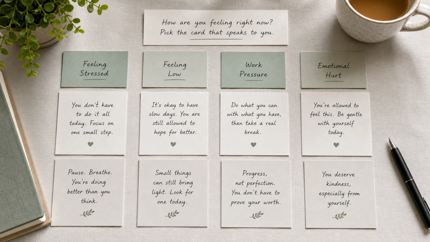 Reflection checklist on paper